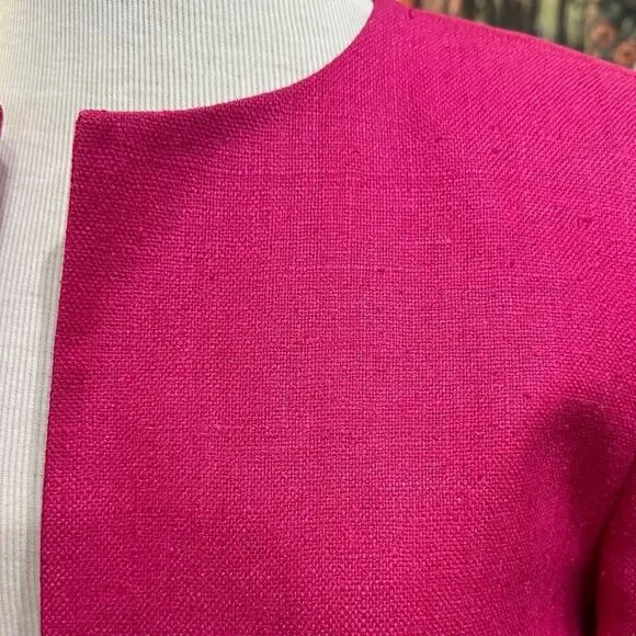 Dana Buchman Raspberry Women's 100% Silk Jacket Size 4 - Picture 6 of 11